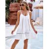 imageBlooming Jelly Womens Beach Cover Up Dress Flowy Spaghetti Strap Sleeveless Swimsuit Coverup Cute Summer Vacation SundressWhite