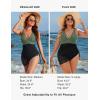 imageBlooming Jelly Womens One Piece Swimsuit Tummy Control Swim Dress Modest Bathing Suit Mesh Sarong Wraps Swim SuitsArmy Green and Black