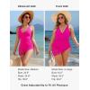 imageBlooming Jelly Womens One Piece Swimsuit Tummy Control Swim Dress Modest Bathing Suit Mesh Sarong Wraps Swim SuitsHot Pink