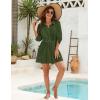 imageBlooming Jelly Womens Swimsuit Coverup Bikini Bathing Suit Cover Up Tie Side Beach Dress ShirtArmy Green