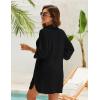 imageBlooming Jelly Womens Swimsuit Coverup Bikini Bathing Suit Cover Up Tie Side Beach Dress ShirtBlack