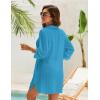 imageBlooming Jelly Womens Swimsuit Coverup Bikini Bathing Suit Cover Up Tie Side Beach Dress ShirtBlue