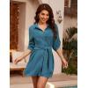 imageBlooming Jelly Womens Swimsuit Coverup Bikini Bathing Suit Cover Up Tie Side Beach Dress ShirtCyan