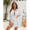 imageBlooming Jelly Womens Swimsuit Coverup Bikini Bathing Suit Cover Up Tie Side Beach Dress ShirtWhite
