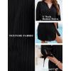 imageBlooming Jelly Womens Swimsuit Coverup Button Down Bathing Suit Cover Up Tie Swim Beach Cover UpsBlack