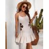 imageBlooming Jelly Womens Swimsuit Coverup Scoop Neck Bathing Suit Cover Up Adjustable Spaghetti Straps 2025 Beach Cover UpsBeige