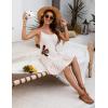 imageBlooming Jelly Womens Swimsuit Coverup Scoop Neck Bathing Suit Cover Up Adjustable Spaghetti Straps 2025 Beach Cover UpsBeige