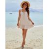 imageBlooming Jelly Women Swimsuit Coverup Summer Bathing Suit Cover Up Flowy Halter Casual Beach DressApricot