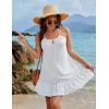imageBlooming Jelly Women Swimsuit Coverup Summer Bathing Suit Cover Up Flowy Halter Casual Beach DressWhite