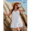 imageBlooming Jelly Women Swimsuit Coverup Summer Bathing Suit Cover Up Flowy Halter Casual Beach DressWhite