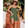 imageBlooming Jelly Womens Bathing Suit Cover Up Swim Beach Dresses Cover Ups Spaghetti Straps Swimsuit Coverups 2025Army Green