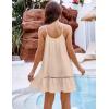 imageBlooming Jelly Womens Bathing Suit Cover Up Swim Beach Dresses Cover Ups Spaghetti Straps Swimsuit Coverups 2025Beige