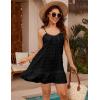 imageBlooming Jelly Womens Bathing Suit Cover Up Swim Beach Dresses Cover Ups Spaghetti Straps Swimsuit Coverups 2025Black Polka Dots