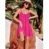 imageBlooming Jelly Womens Bathing Suit Cover Up Swim Beach Dresses Cover Ups Spaghetti Straps Swimsuit Coverups 2025Hot Pink