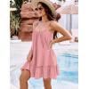 imageBlooming Jelly Womens Bathing Suit Cover Up Swim Beach Dresses Cover Ups Spaghetti Straps Swimsuit Coverups 2025Light Pink