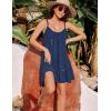 imageBlooming Jelly Womens Bathing Suit Cover Up Swim Beach Dresses Cover Ups Spaghetti Straps Swimsuit Coverups 2025Navy Blue