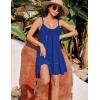 imageBlooming Jelly Womens Bathing Suit Cover Up Swim Beach Dresses Cover Ups Spaghetti Straps Swimsuit Coverups 2025Royal Blue