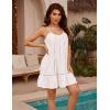 imageBlooming Jelly Womens Bathing Suit Cover Up Swim Beach Dresses Cover Ups Spaghetti Straps Swimsuit Coverups 2025White Polka Dots