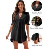 imageBlooming Jelly Womens Bathing Suit Cover Up Swimsuit Coverups Swim Ruffle Sleeve Swimwear V Neck Bikini Beach Dress BlackL