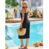 imageBlooming Jelly Womens Swimsuit Coverup Color Block Bathing Suit Beach Cover Up Summer Sleeveless SwimwearBlack