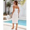 imageBlooming Jelly Womens Swimsuit Coverup Color Block Bathing Suit Beach Cover Up Summer Sleeveless SwimwearWhite