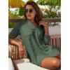 imageBlooming Jelly Womens Swimsuit Coverups White Chiffon Bikini Swimwear Beach Cover Up Dress ShirtArmy Green