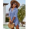 imageBlooming Jelly Womens Swimsuit Coverups White Chiffon Bikini Swimwear Beach Cover Up Dress ShirtBaby Blue02