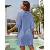 imageBlooming Jelly Womens Swimsuit Coverups White Chiffon Bikini Swimwear Beach Cover Up Dress ShirtBaby Blue02