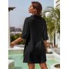 imageBlooming Jelly Womens Swimsuit Coverups White Chiffon Bikini Swimwear Beach Cover Up Dress ShirtBlack