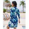 imageBlooming Jelly Womens Swimsuit Coverups White Chiffon Bikini Swimwear Beach Cover Up Dress ShirtFloral Print