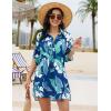 imageBlooming Jelly Womens Swimsuit Coverups White Chiffon Bikini Swimwear Beach Cover Up Dress ShirtFloral Print