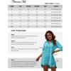 imageBlooming Jelly Womens Swimsuit Coverups White Chiffon Bikini Swimwear Beach Cover Up Dress ShirtFluorescent Blue