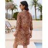 imageBlooming Jelly Womens Swimsuit Coverups White Chiffon Bikini Swimwear Beach Cover Up Dress ShirtLeopard Print