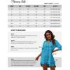 imageBlooming Jelly Womens Swimsuit Coverups White Chiffon Bikini Swimwear Beach Cover Up Dress ShirtPeacock Blue