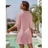 imageBlooming Jelly Womens Swimsuit Coverups White Chiffon Bikini Swimwear Beach Cover Up Dress ShirtPink