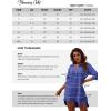 imageBlooming Jelly Womens Swimsuit Coverups White Chiffon Bikini Swimwear Beach Cover Up Dress ShirtSapphire Blue