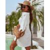 imageBlooming Jelly Womens Swimsuit Coverups White Chiffon Bikini Swimwear Beach Cover Up Dress ShirtWhite