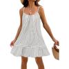 imageBlooming Jelly Womens Bathing Suit Cover Up Swim Beach Dresses Cover Ups Spaghetti Straps Swimsuit Coverups 2025White Stripes
