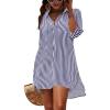 Striped-blue and White
