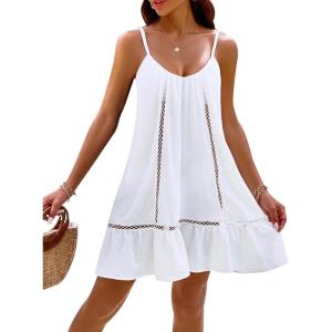 imageBlooming Jelly Womens Bathing Suit Cover Up Swim Beach Dresses Cover Ups Spaghetti Straps Swimsuit Coverups 2025White
