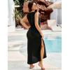 imageBlooming Jelly Women Swimsuit Cover Ups Bathing Suit Coverup Beach Dress Tank Swimwear Cover up with PocketsBlack