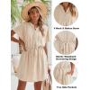 imageBlooming Jelly Womens Bathing Suit Cover Up Swim Swimsuit Coverup Button Down Beach Dress Swimwear Cover Ups 2024Beige