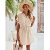 imageBlooming Jelly Womens Bathing Suit Cover Up Swim Swimsuit Coverup Button Down Beach Dress Swimwear Cover Ups 2024Beige