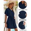 imageBlooming Jelly Womens Bathing Suit Cover Up Swim Swimsuit Coverup Button Down Beach Dress Swimwear Cover Ups 2024Blue