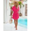 imageBlooming Jelly Womens Bathing Suit Cover Up Swim Swimsuit Coverup Button Down Beach Dress Swimwear Cover Ups 2024Hot Pink