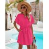 imageBlooming Jelly Womens Bathing Suit Cover Up Swim Swimsuit Coverup Button Down Beach Dress Swimwear Cover Ups 2024Hot Pink