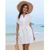 imageBlooming Jelly Womens Bathing Suit Cover Up Swim Swimsuit Coverup Button Down Beach Dress Swimwear Cover Ups 2024White