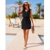 imageBlooming Jelly Womens Beach Cover Ups Dress Sleeveless Mini Swimsuit Coverups Trendy Summer Bathing Suit Cover up PocketsBlack