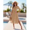 imageBlooming Jelly Womens Long Swimsuit Coverup Button Down Beach Summer Dress 2024 Vacation Bathing Suit Swim Cover Up SwimwearKhaki