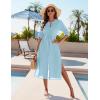 imageBlooming Jelly Womens Long Swimsuit Coverup Button Down Beach Summer Dress 2024 Vacation Bathing Suit Swim Cover Up SwimwearSky Blue